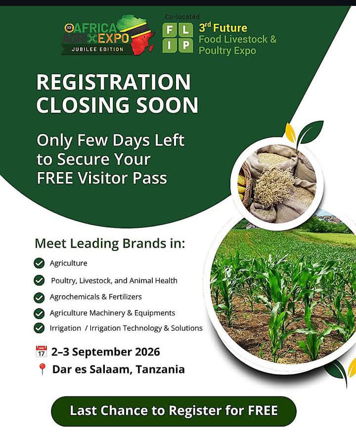 AFRICA AGRI EXPO REGISTRATION CLOSING SOON!!